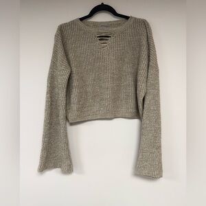 Charlotte Russe Crop Beige Knit Sweater